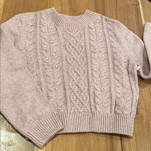 Lush Blush Cable Knit Sweater